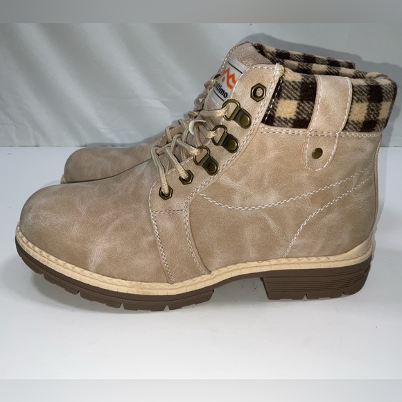 NIB Women’s Cottimo Water Resistant Flannel Lined Hiking Boots Beige Size 9 - Picture 4 of 8